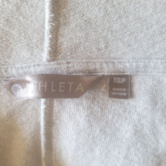 Athleta Vista Wrap Gray Open Front Hooded Cardigan Sweater Top Size XSP 405149 - Picture 6 of 9